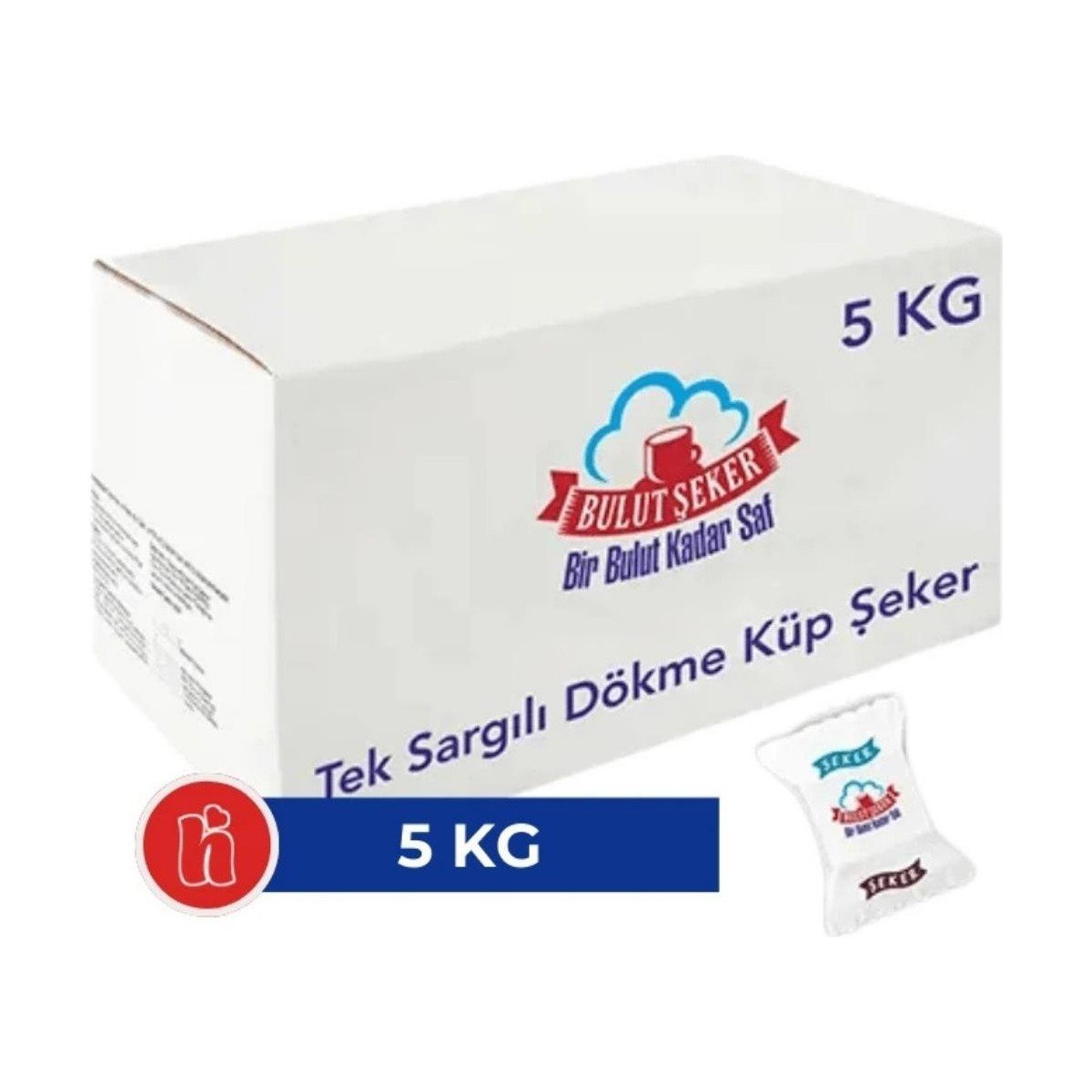 Bulut Tek Sargılı Küp Şeker 5kg