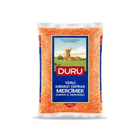 Duru Kırmızı Yaprak Mercimek 2kg