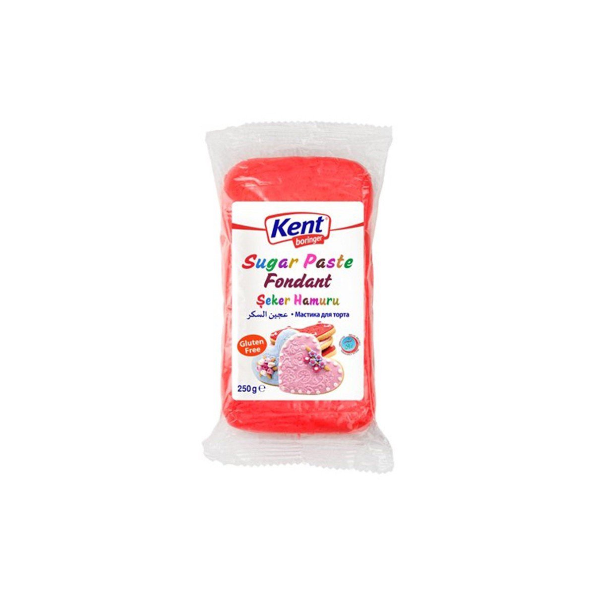 Kent Boringer Pasta Dekor Şeker Hamuru Kırmızı 250gr
