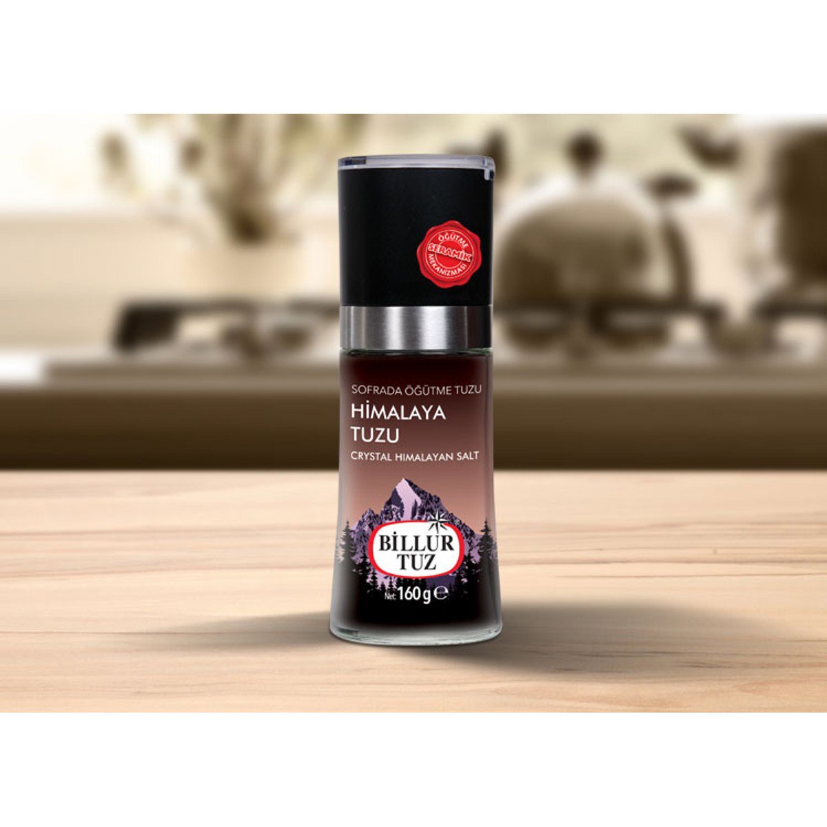 Billur Tuz Premium Sofra Öğütme 160gr