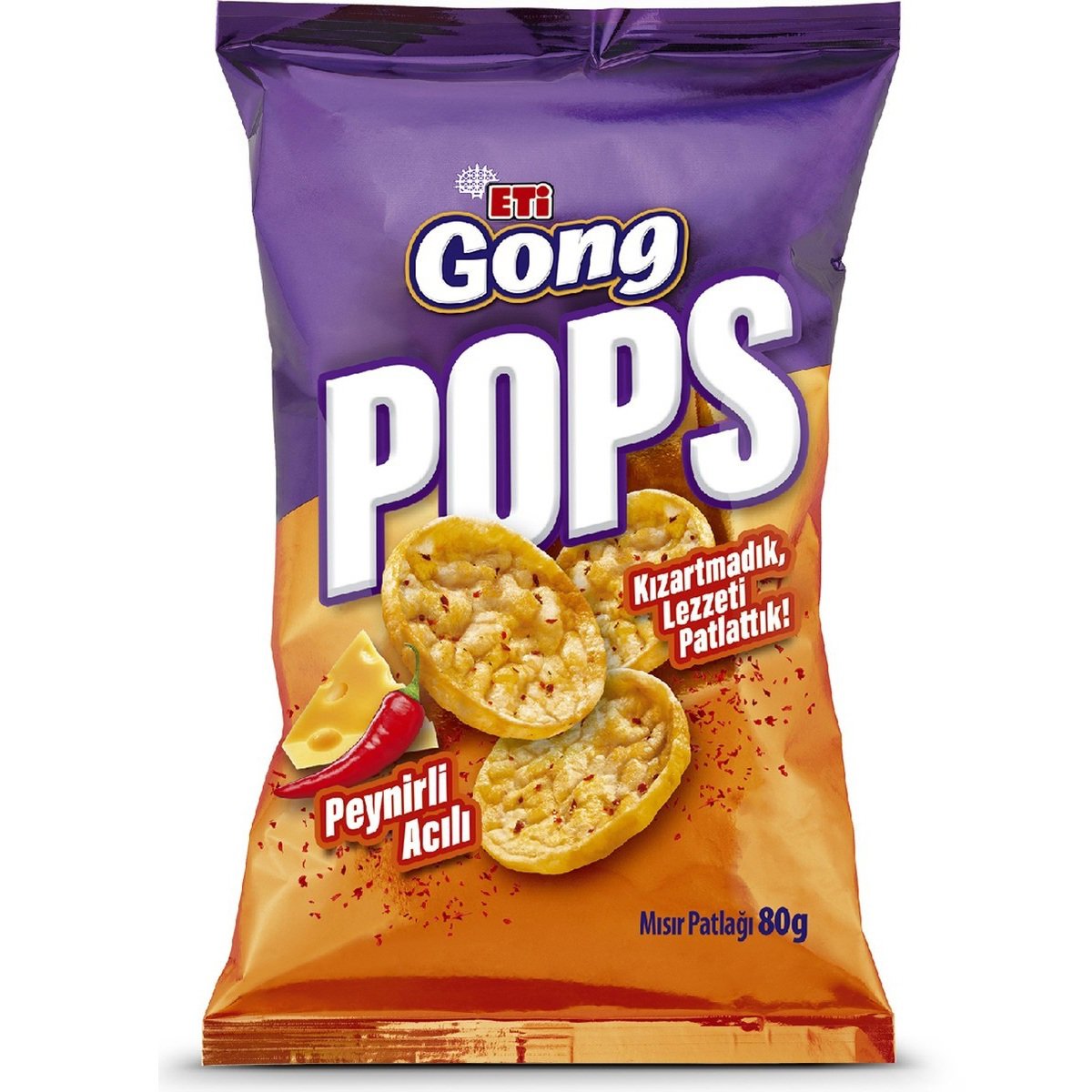 Eti Gong Pops Peynirli Acılı 80g