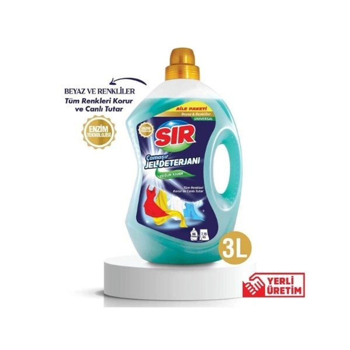 SIR Jel Çamaşır Deterjanı 3L Universal