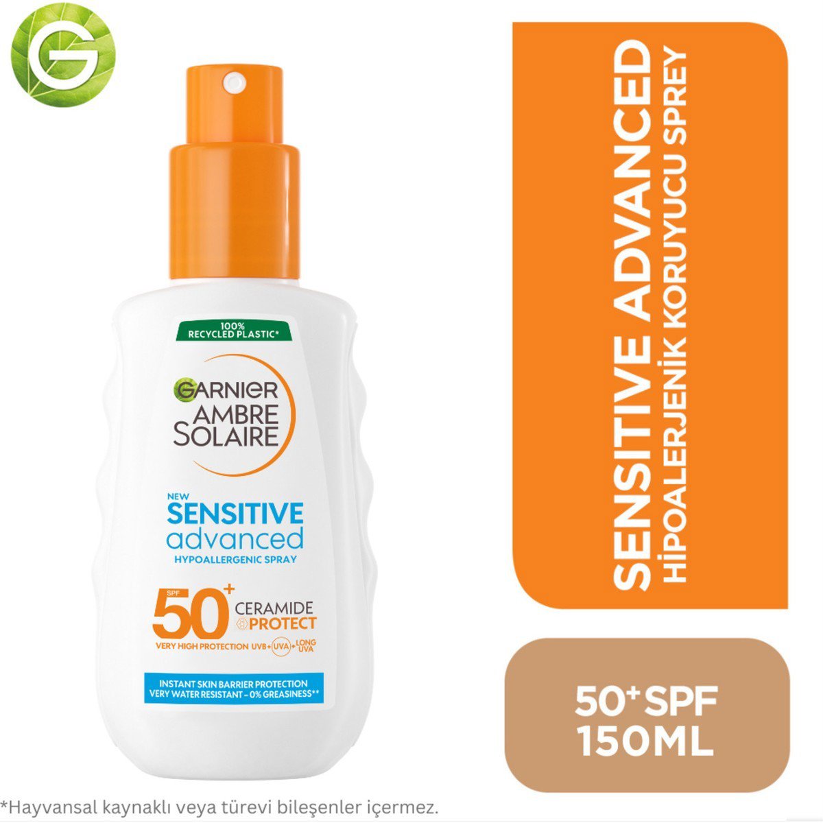 Garnier Ambre Solaire Sensitive Advanced Hipoalerjenik Güneş Koruyucu Sprey SPF50+ 150ml