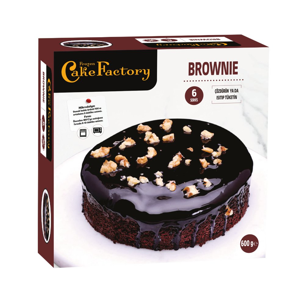 2F FROZEN CAKE FACTORY BROWNİE 600gr (x6)