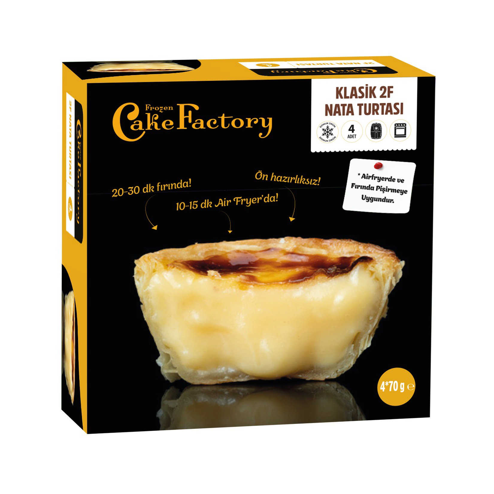 2F FROZEN CAKE FACTORY NATA TURTASI (4*70gr) 280gr (x10)
