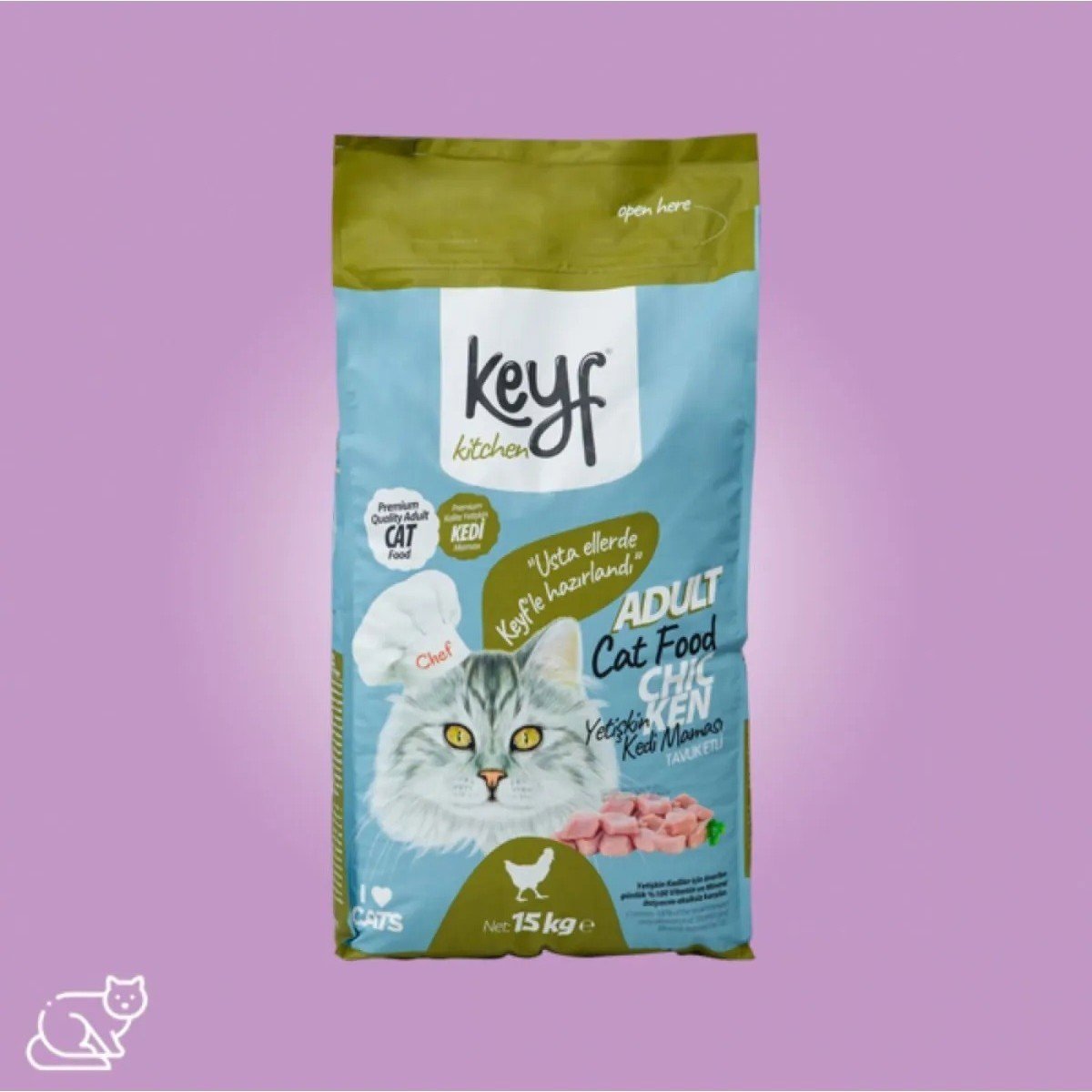 Keyf Kedi Maması 15kg Tavuklu