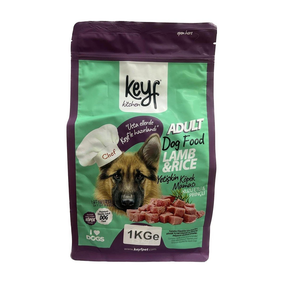 Keyf Köpek Maması 1kg Kuzu Etli