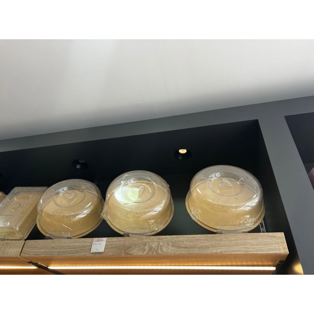 Naturak Kek Pasta Fanusu Ahşap (Yuvarlak)