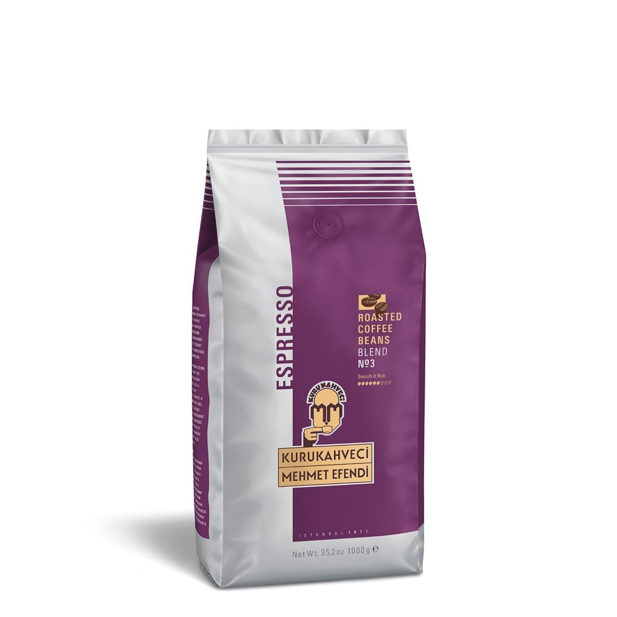 MEHMET EFENDİ ESPRESSO ÇEKİRDEK KAHVE 1000 gr. NO:3 BLEND