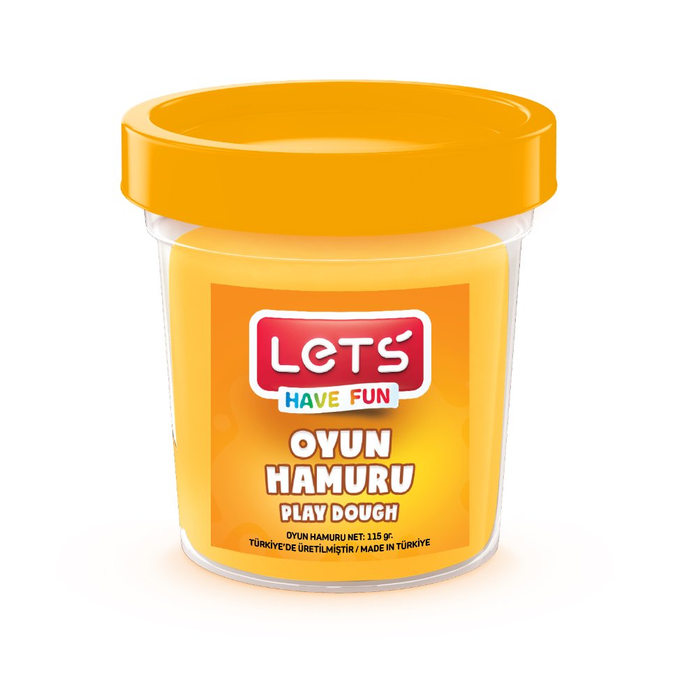 Lets Tek Renk Oyun Hamuru Neon Turuncu 115g