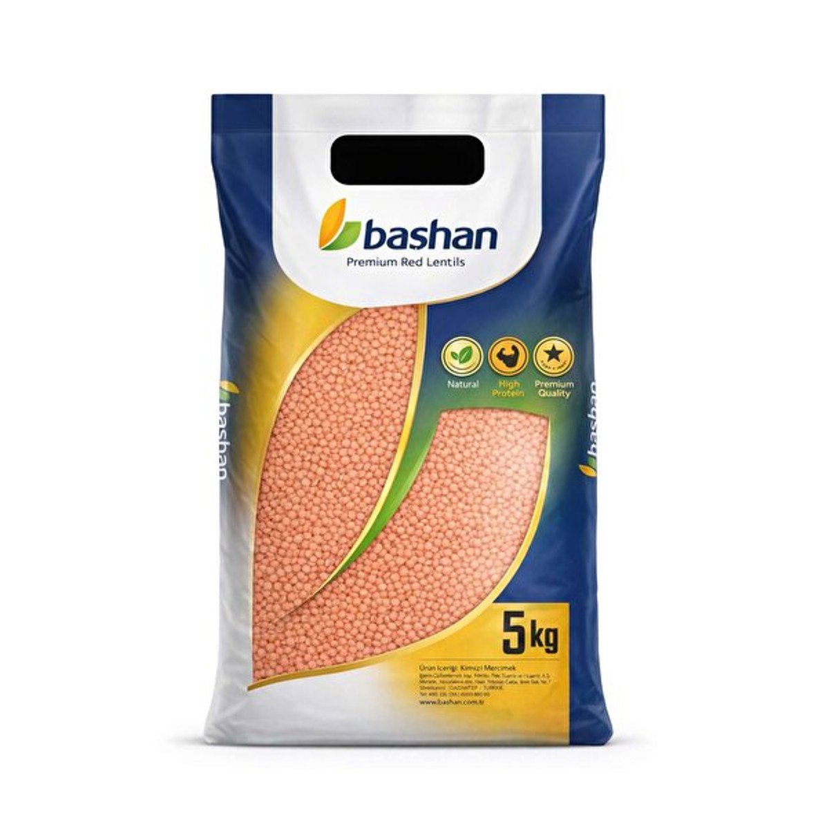 Başhan Kırmızı Mercimek Yerli Yaprak Cila 5kg