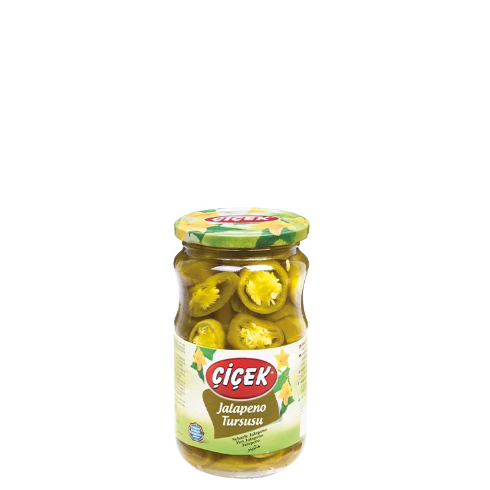 Çiçek Jalapeno Biber Turşusu Cam Kavanoz 370cc Süzme:160gr