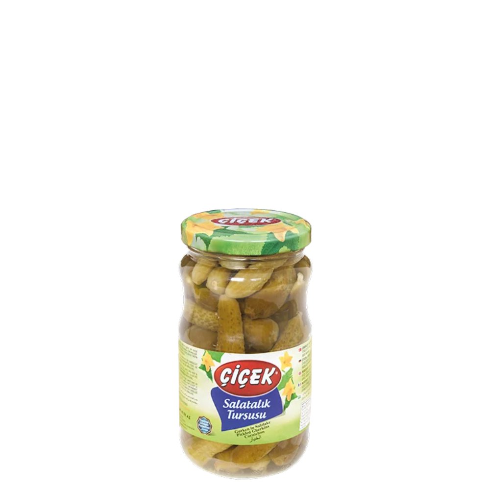 Çiçek Salatalık Turşusu Cam Kavanoz No:0 370cc Süzme:170gr