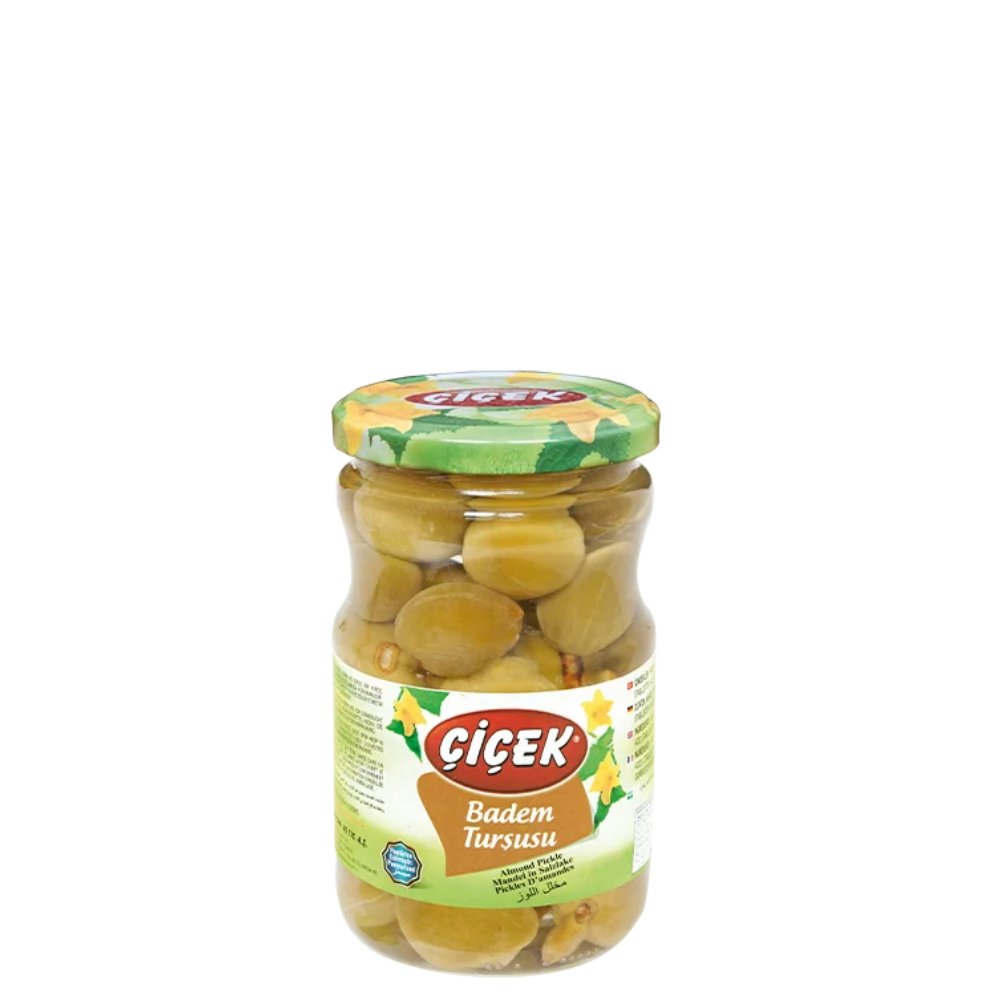 Çiçek Badem Turşusu Cam Kavanoz 720cc Süzme:370gr