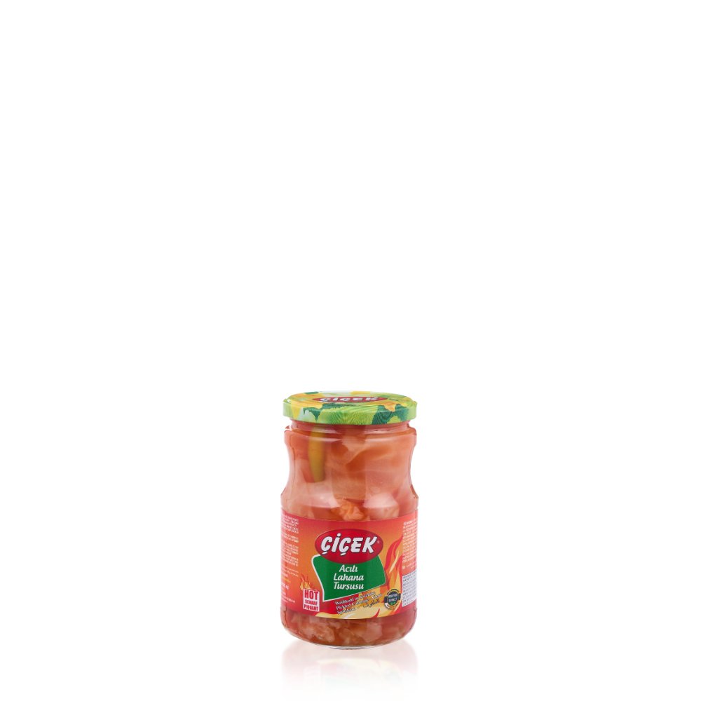 Çiçek Soslu Lahana Turşusu Cam Kavanoz 720cc Süzme:360gr