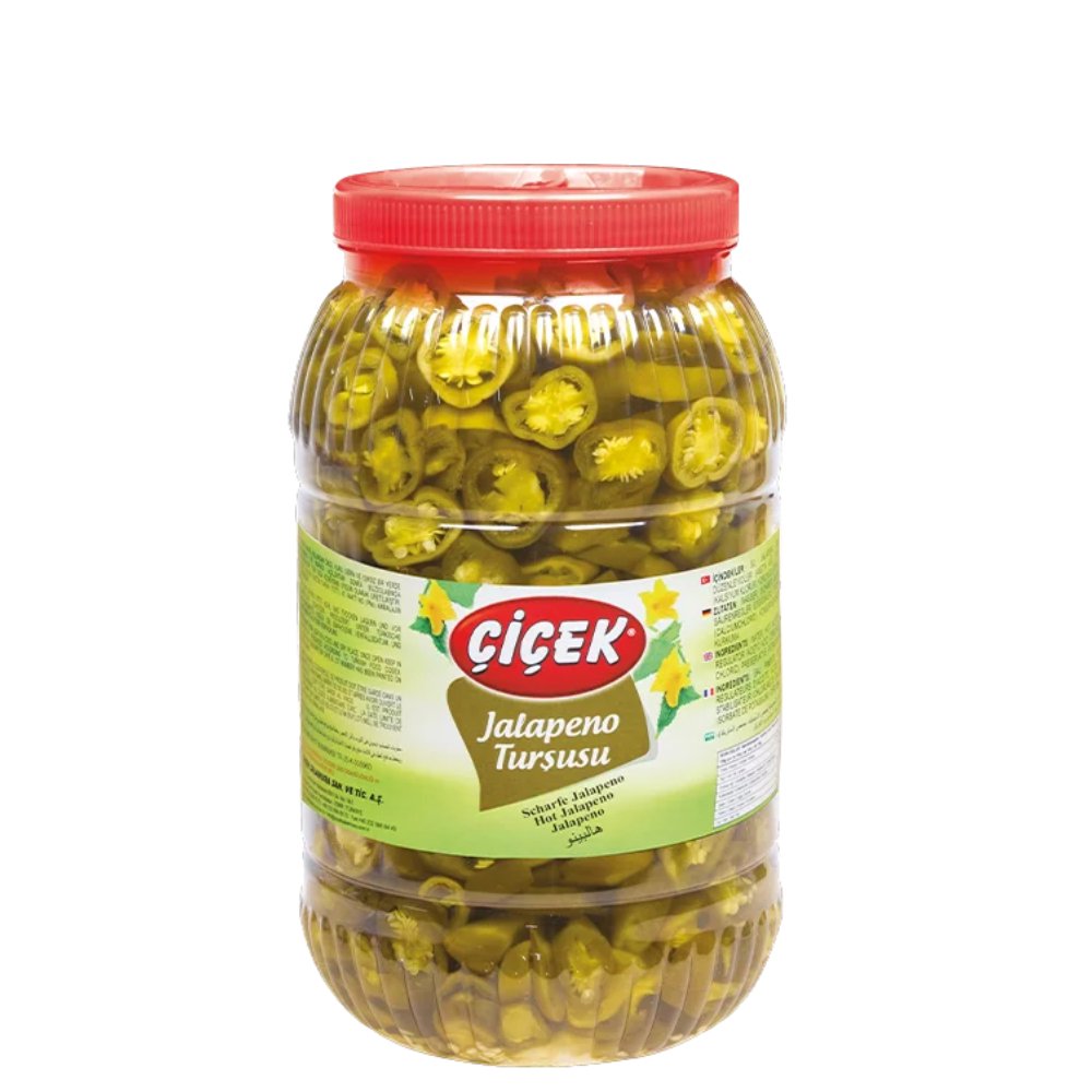 Çiçek Jalapeno Biber Turşusu Pet Şişe 3kg Süzme:1,2kg