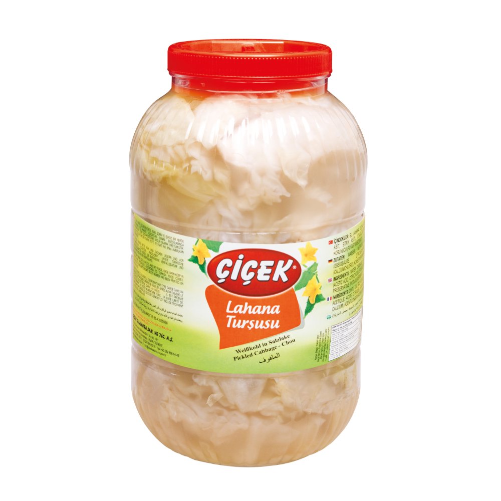 Çiçek Lahana Turşusu Pet Şişe 3kg Süzme:1,5kg