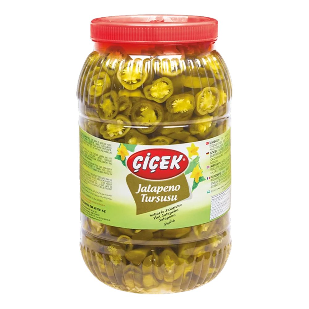 Çiçek Jalapeno Biber Turşusu Pet Şişe 5kg Süzme:2,2kg