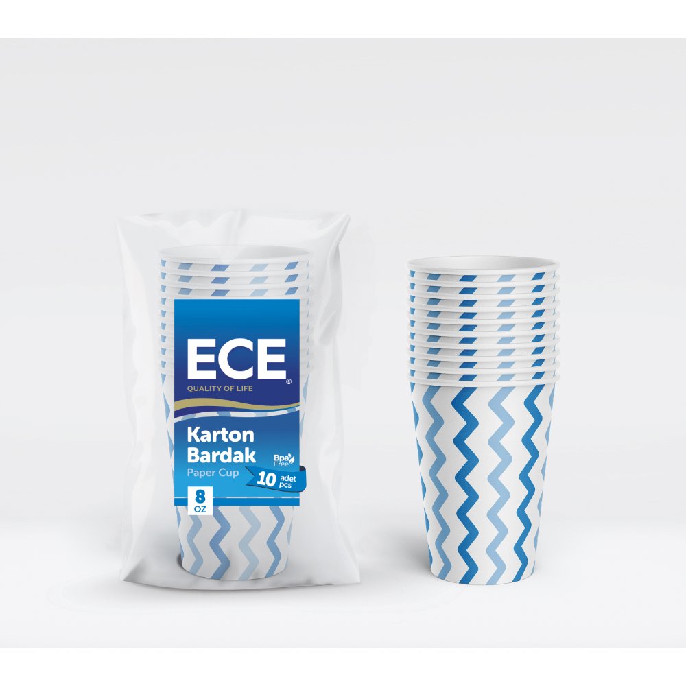 ECE Kağıt Bardak 8 Oz 10'lu