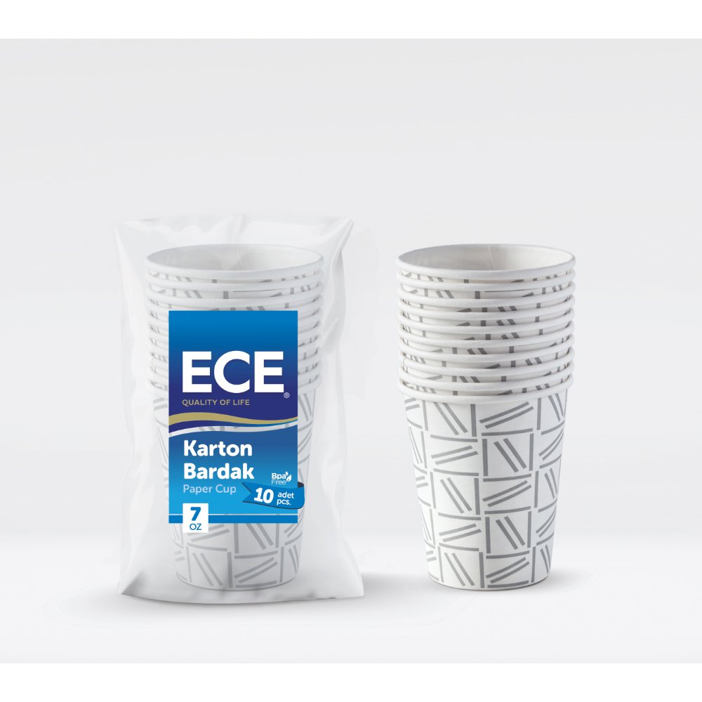 ECE Kağıt Bardak 7 Oz 3,8gr 10'lu