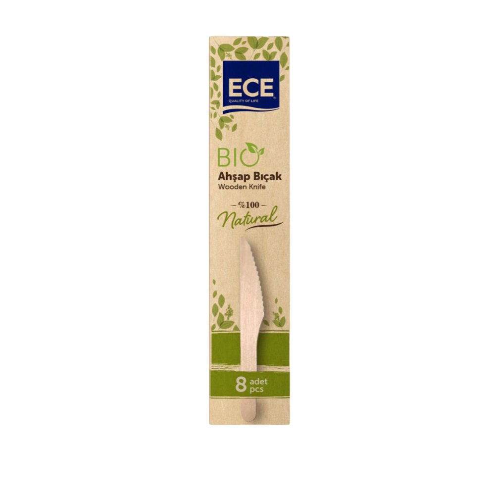ECE Bio Bıçak Ahşap 8'li