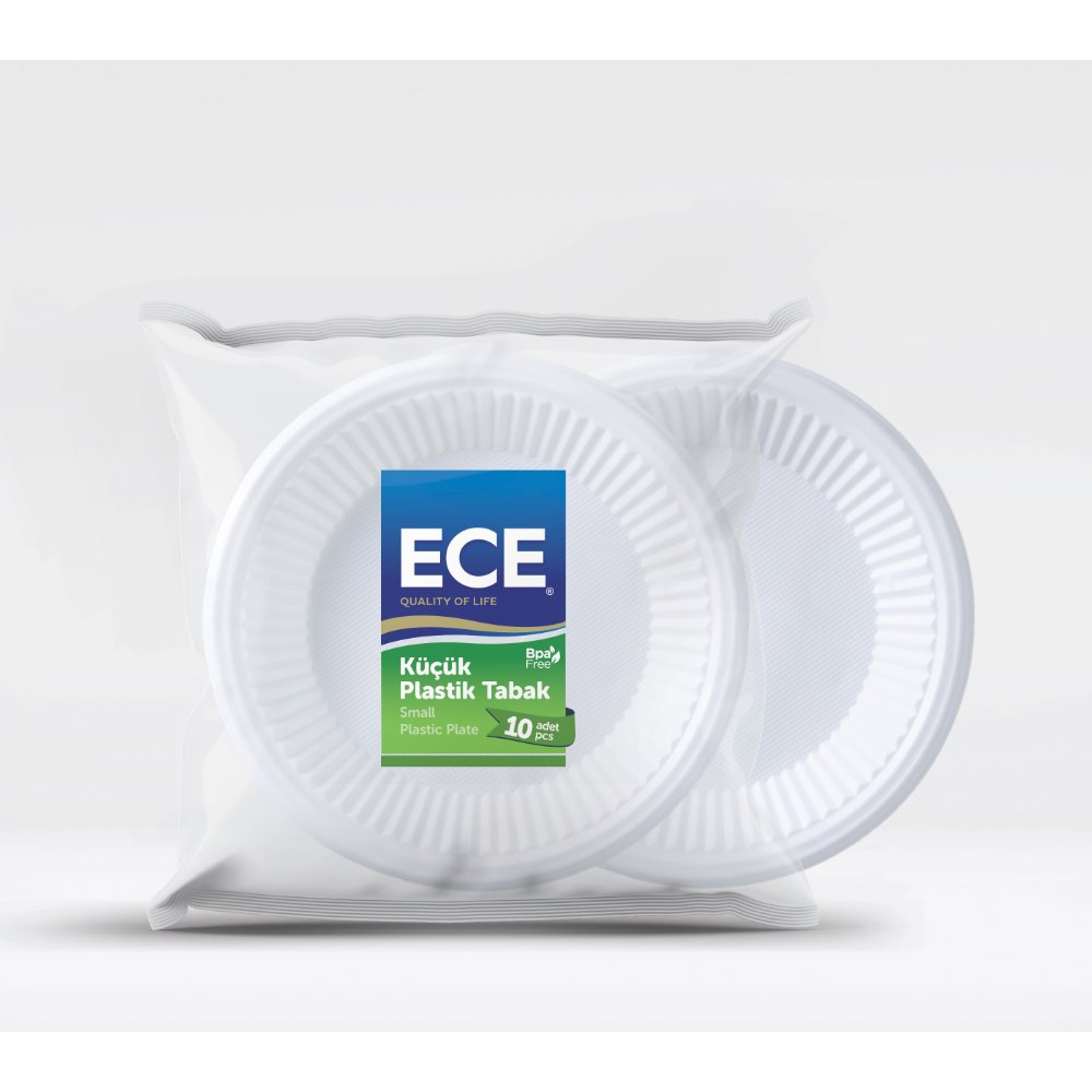 ECE Plastik Tabak 17cm 10'lu