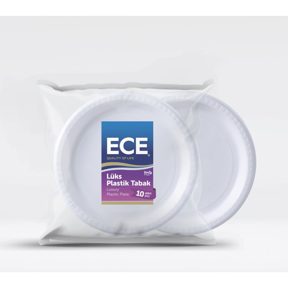 ECE Plastik Tabak 22cm 10'lu