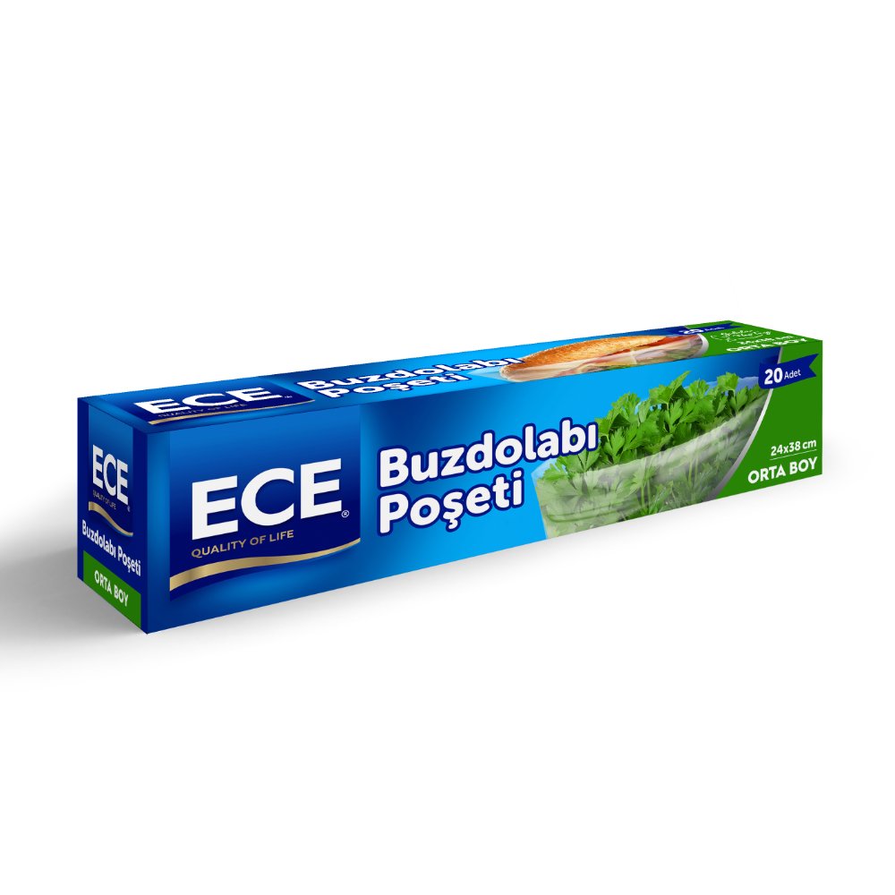 ECE Buzdolabı Poşeti Mega Paket Büyük 30X45cm 60'lı