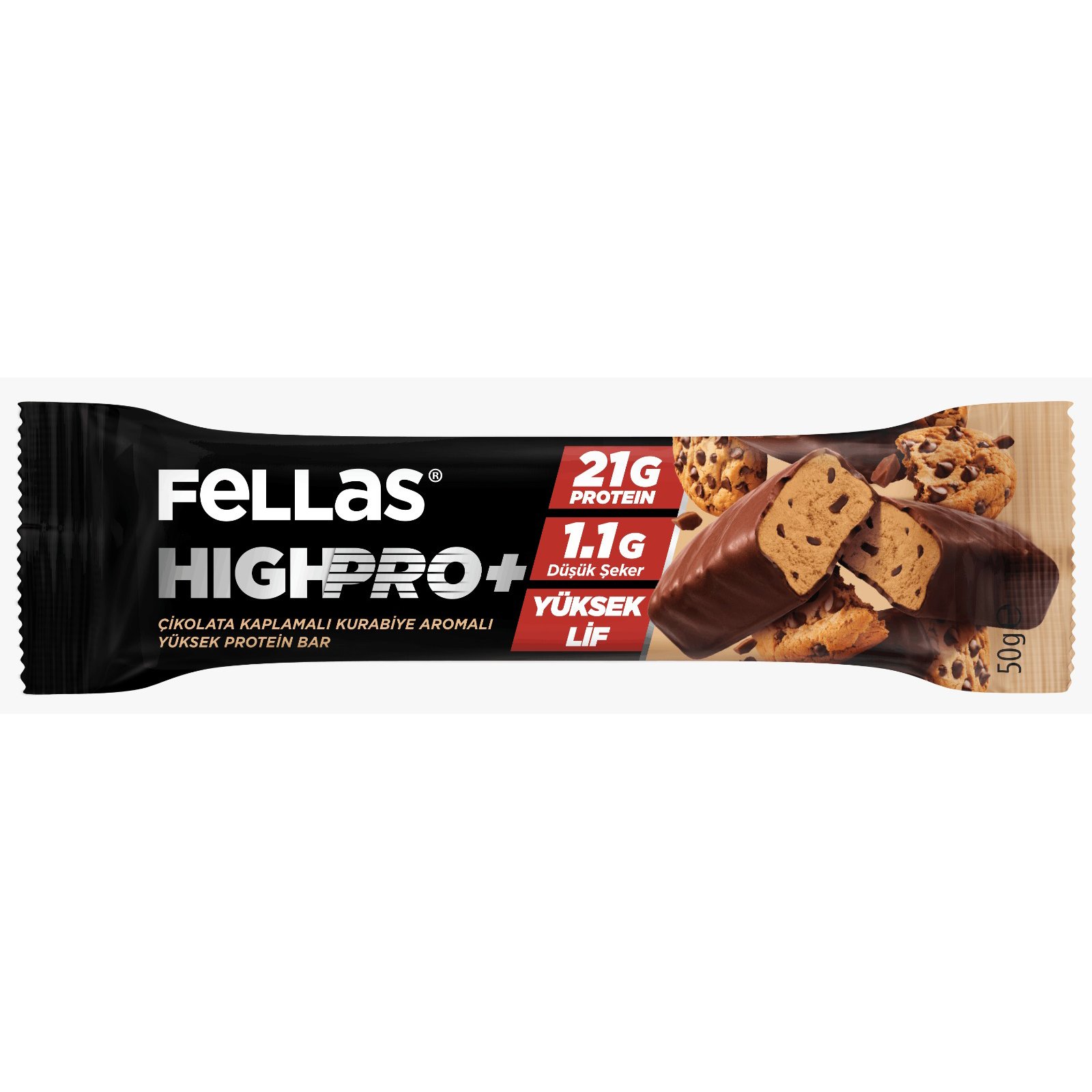 Fellas Highpro+ Protein Bar Kurabiye Aromalı 50 gr