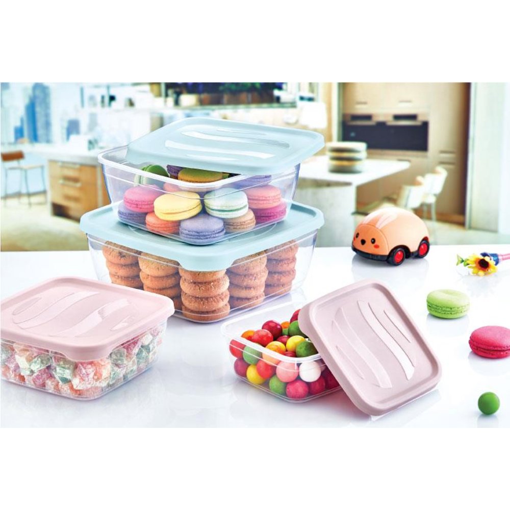 Karizma Saklama Kabı (Karizma) 4'lü Set Kare