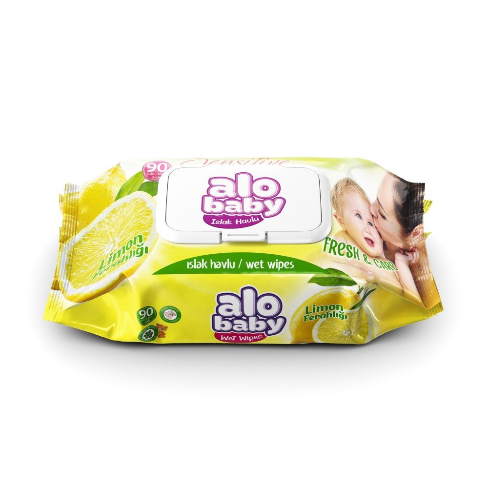 Alo Baby Islak Mendil Petekli 90'lı- Limon