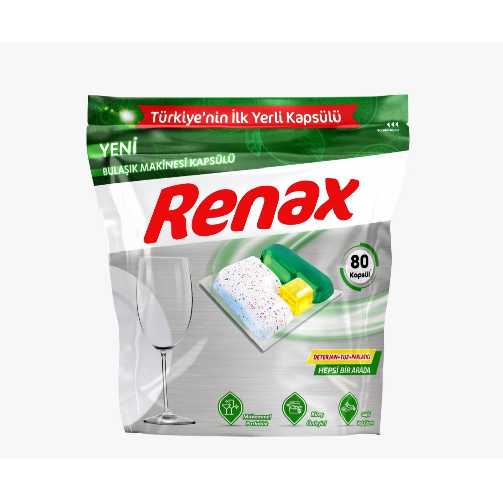 Renax Bulaşık Makinesi Kapsülü 80li