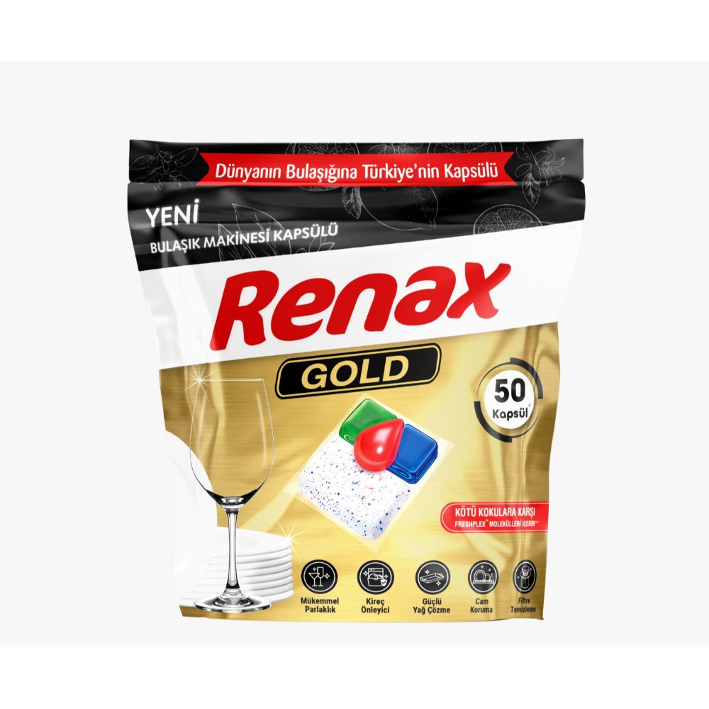 Renax Bulaşık Makinesi Kapsülü Gold 50li