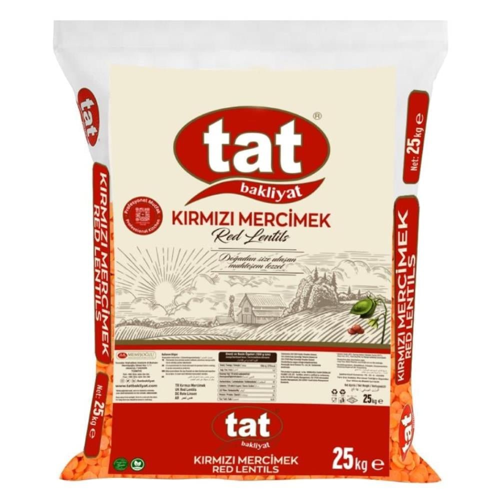 TAT İthal Yaprak Kırmızı Mercimek 25kg